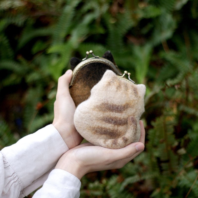 浮森号限定【羊毛毡 湿毡】疗愈之森—我是猫 - 编织/羊毛毡/布艺 - 羊毛 