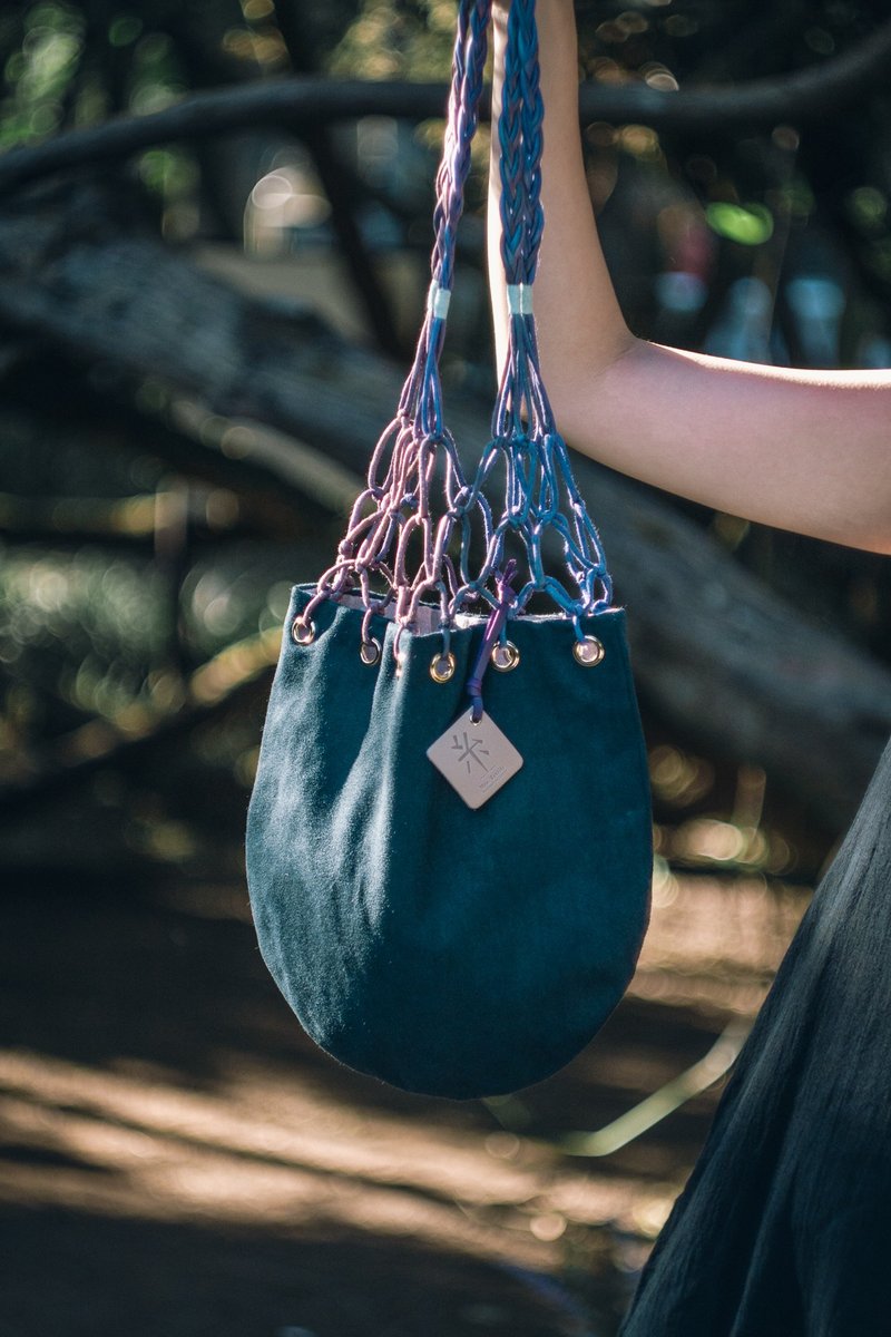 丰收渔夫包（棉绳款） - 侧背包/斜挎包 - 棉．麻 绿色