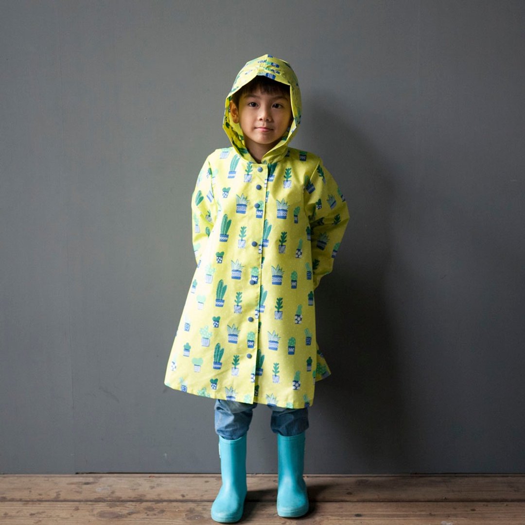 小小仙人掌黄绿色儿童风雨衣SS23 - 儿童雨衣/雨具 - 防水材质 绿色