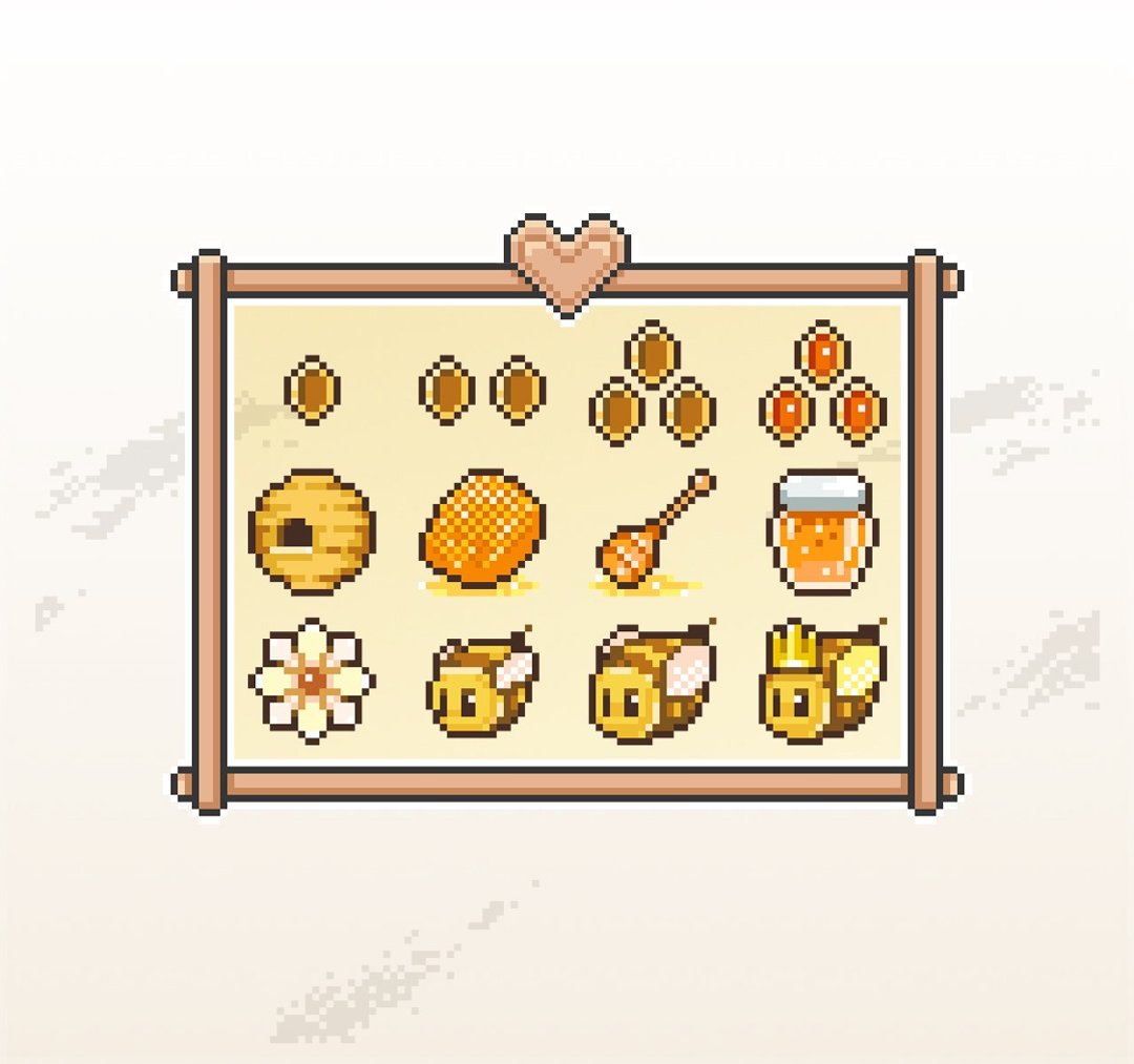 Twitch小奇点及订阅者徽章/忠诚徽章套图/像素风/小蜜蜂 - Logo 设计/图案设计 - 其他材质 