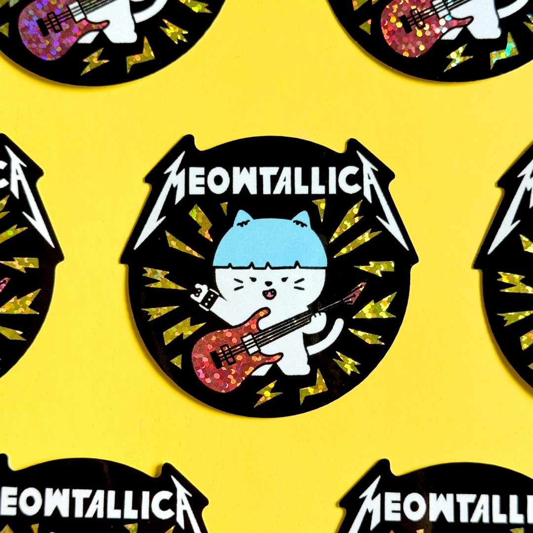模切贴纸 - Meowtallica - 贴纸 - 防水材质 