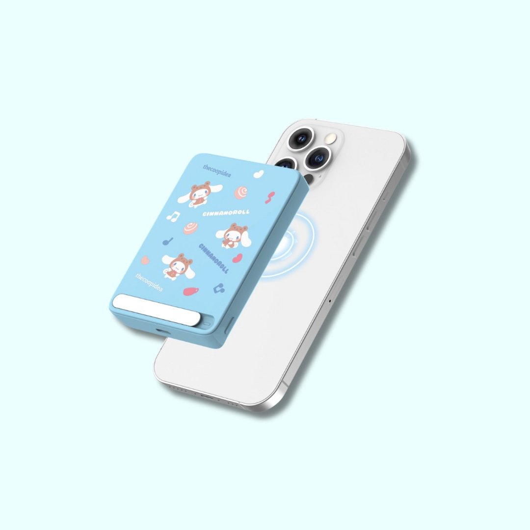 5000毫安磁吸式行动电源无线快充Magsafe Cinna Kuromi Kitty猫 - 充电宝/传输线 - 其他材质 蓝色