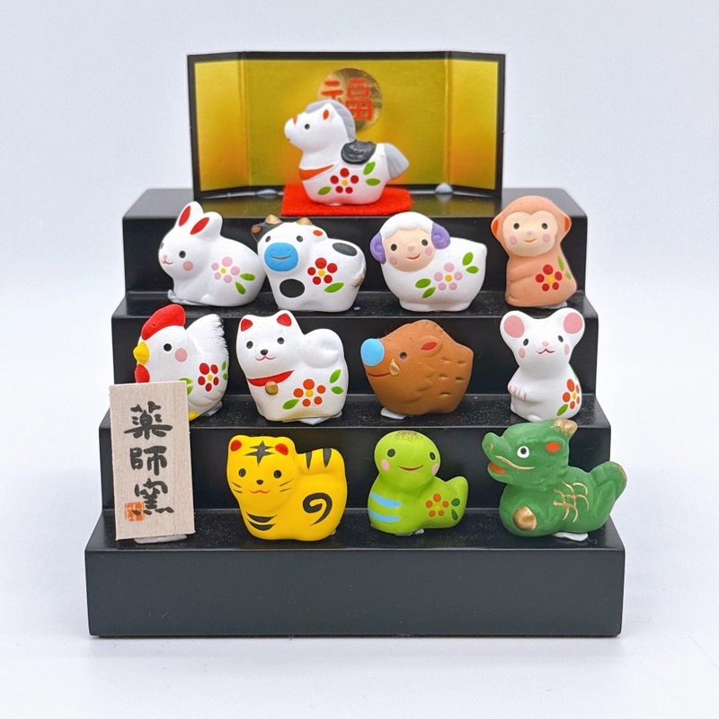 【福运生肖】日本彩绘招福十二生肖 段饰 - 摆饰 - 瓷 白色