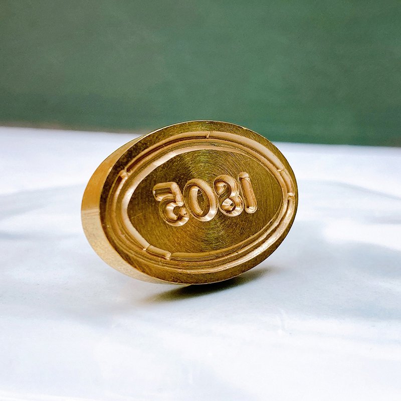 1805 封蜡章 - 印章/印台 - 铜/黄铜 金色