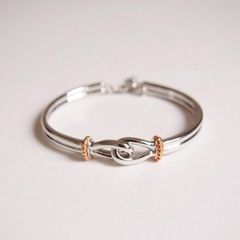 牵手 女装 手镯 纯银 925 情侣 首饰 银色 金色 - 手链/手环 - 其他金属 银色