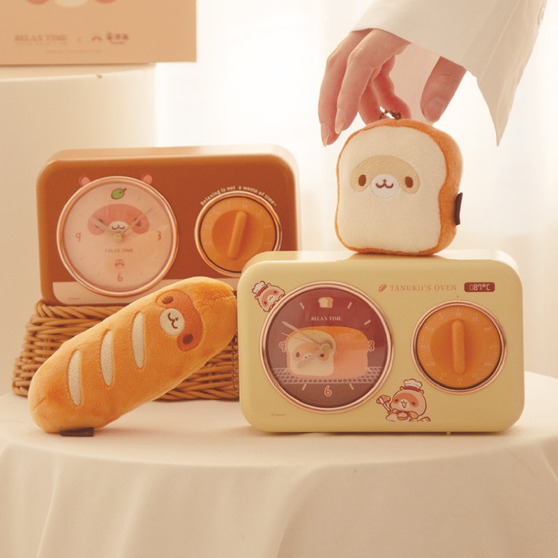 双入组 RELAX TIME 茶浣熊联名 l 闹钟 居家 情人节 礼物 疗愈 - 时钟/闹钟 - 塑料 咖啡色