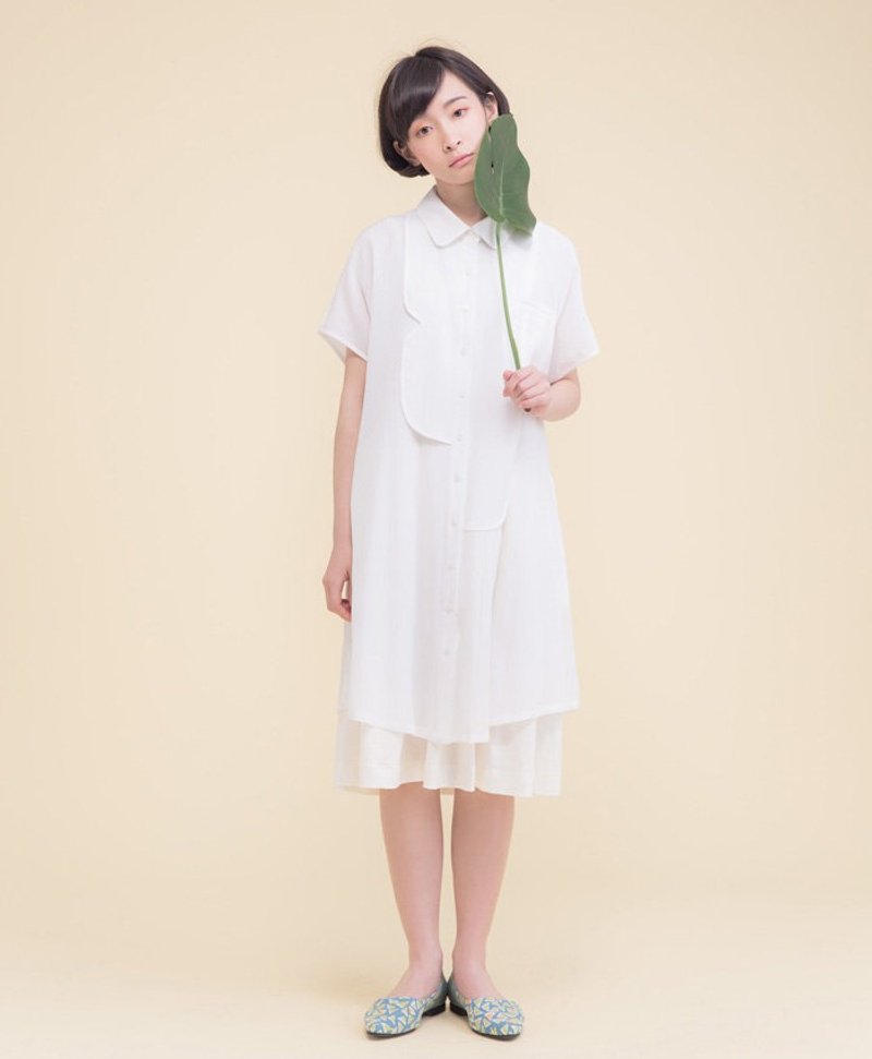 天空之城云朵造型衬衫-薄暮晨光 - 女装衬衫 - 其他材质 白色