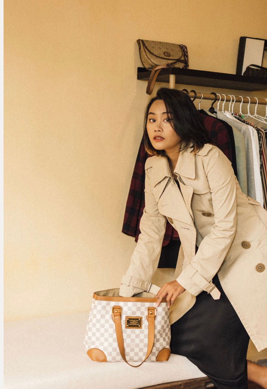 LV 棋盘格托特包 - 手提包/手提袋 - 真皮 多色