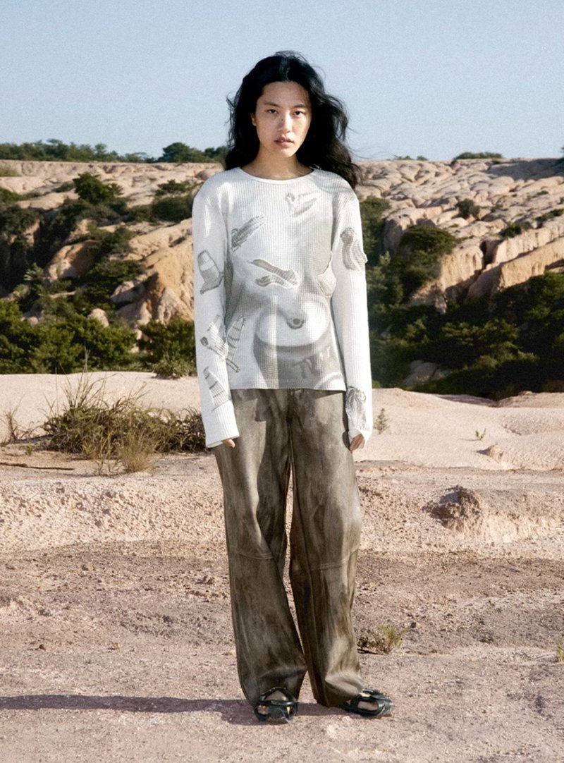 Soda Storm Slim Long Sleeve 苏打飓风修身长袖 - 女装上衣 - 棉．麻 咖啡色