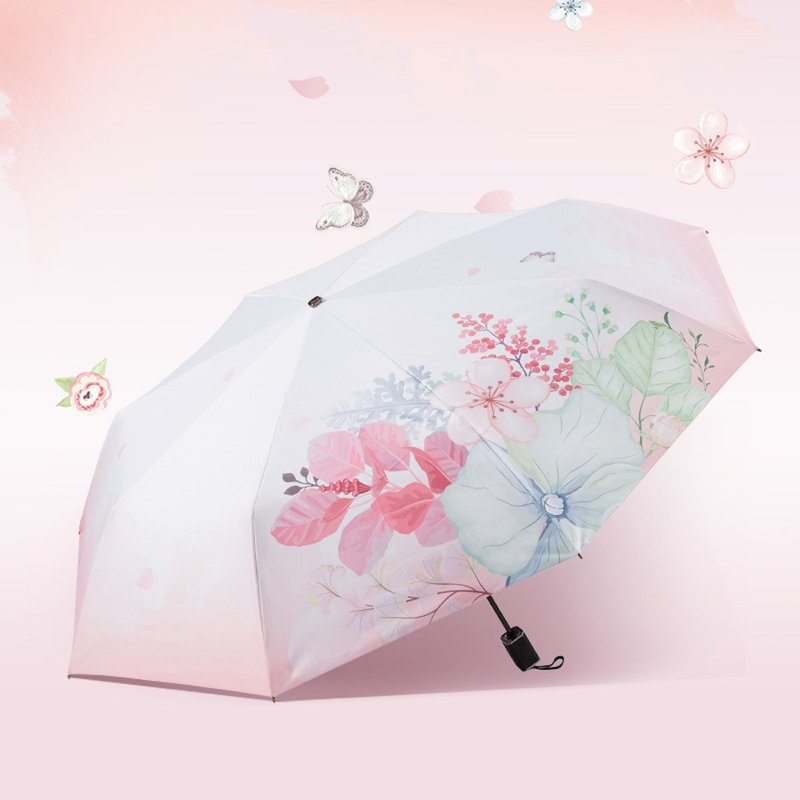 【新升级】Boy 轻版双面折叠雨伞 - BY3103 空谷幽兰 - 雨伞/雨衣 - 其他材质 粉红色