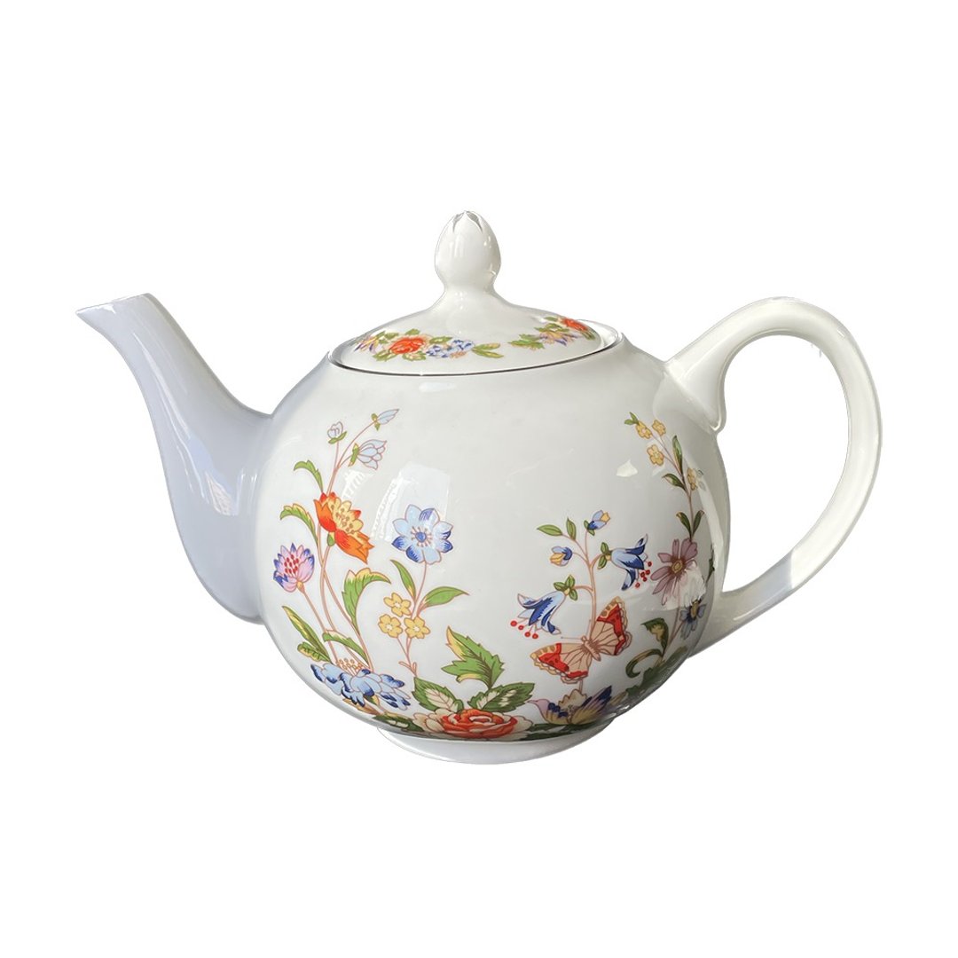 英国Aynsley 小屋花园 骨瓷茶壶1100ml - 茶具/茶杯 - 瓷 白色