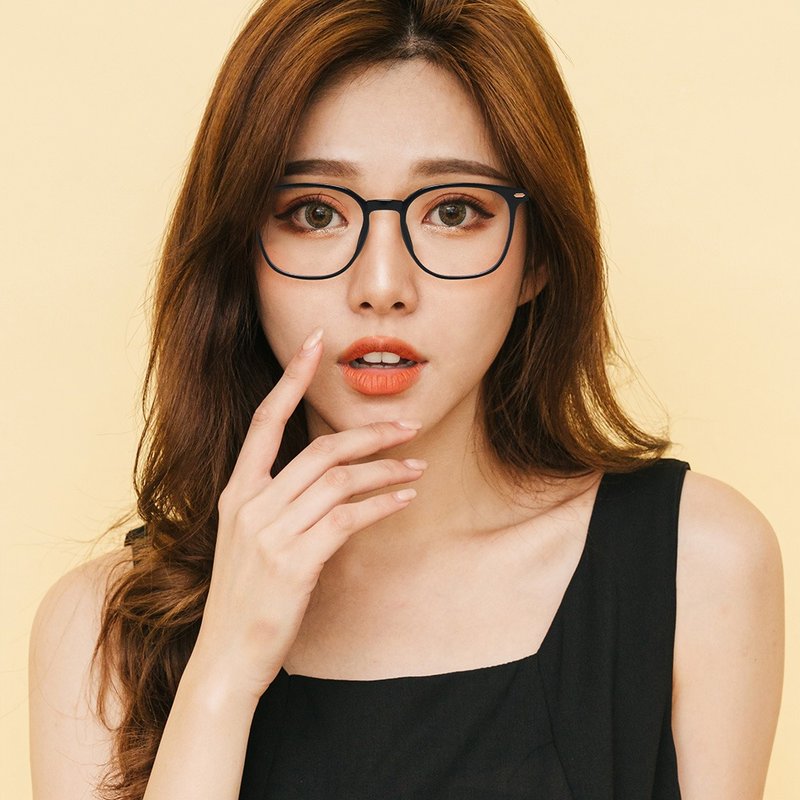 韩风潮搭TR90轻量方框亲肤雾面镜脚UV400滤蓝光眼镜 - 眼镜/眼镜框 - 塑料 多色