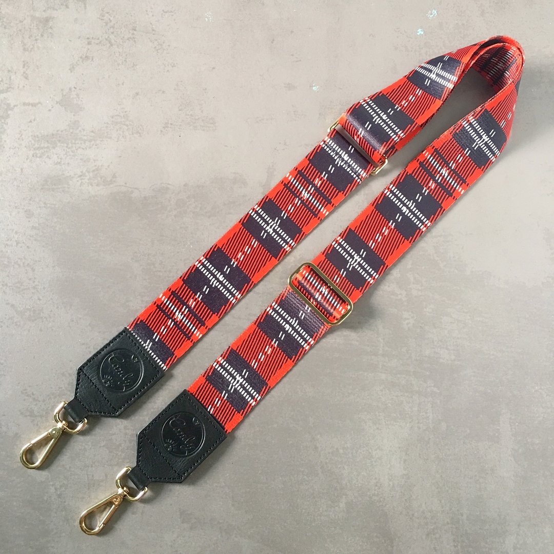 Red Scott Bag Strap - 侧背包/斜挎包 - 棉 蓝色