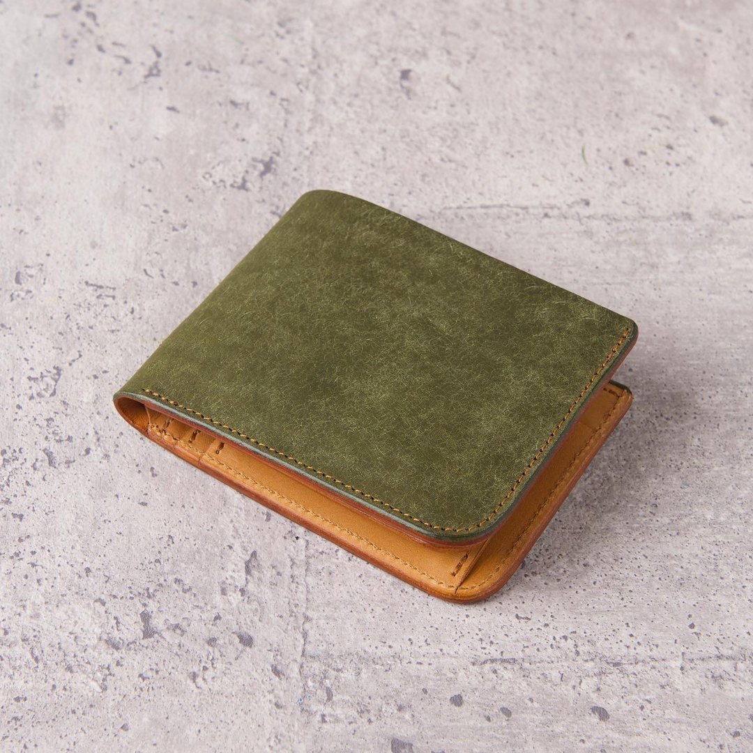 | 订制 | -翻盖证件零钱袋短夹 Coin Wallet / 磨砂橄榄绿 Olive - 皮夹/钱包 - 真皮 绿色