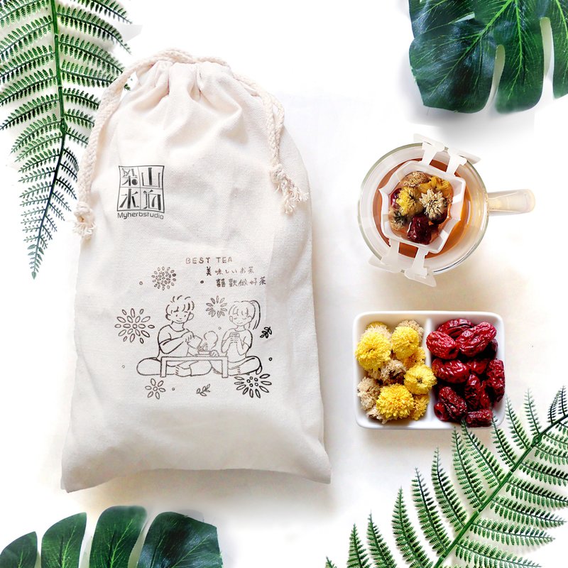 【杭菊红枣日初茶】产销履历杭菊+生产溯源红枣 | 随身滤挂包 - 茶 - 新鲜食材 红色