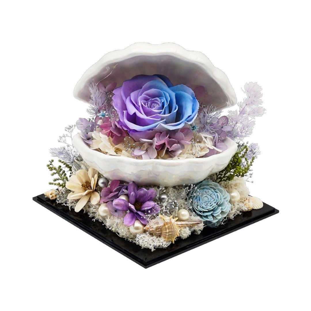 永生花梦幻庭园系列 - 水中花(紫蓝) - 干燥花/捧花 - 植物．花 蓝色