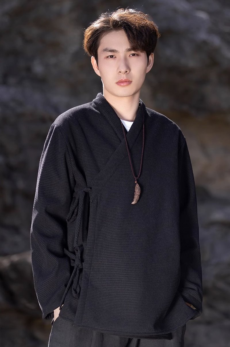 东方美学 中国风汉服复古加绒唐装 - 男装外套 - 其他材质 多色
