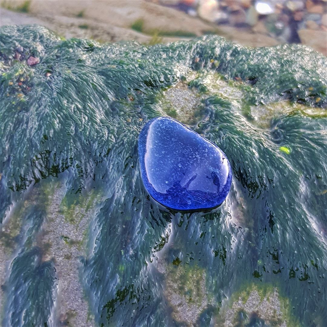 Large cobalt blue sea glass. Rare sea glass P069 - 其他 - 玻璃 蓝色