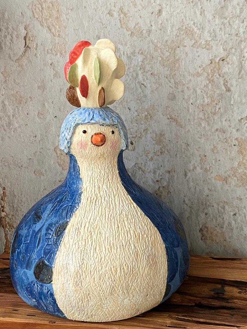 爱漂酿的花花鸭 - 蓝 - 摆饰 - 陶 