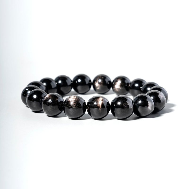 金运石水晶手链 辟邪挡灾、防小人、化太岁及极度招财 - 手链/手环 - 水晶 黑色