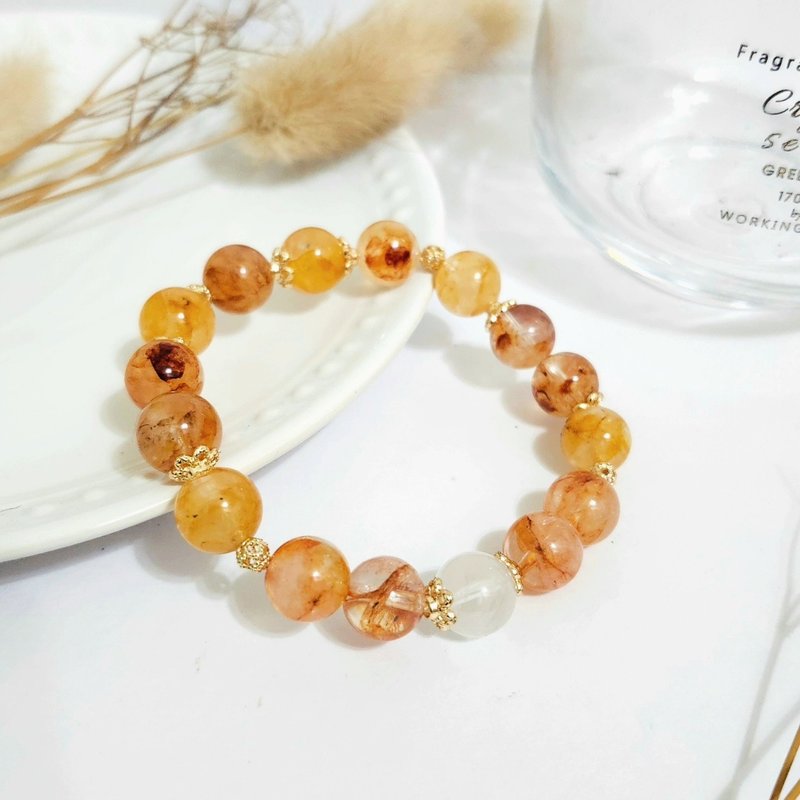 繁花似锦/招贵人/招财之水晶/锦鲤胶花 - 手链/手环 - 水晶 多色