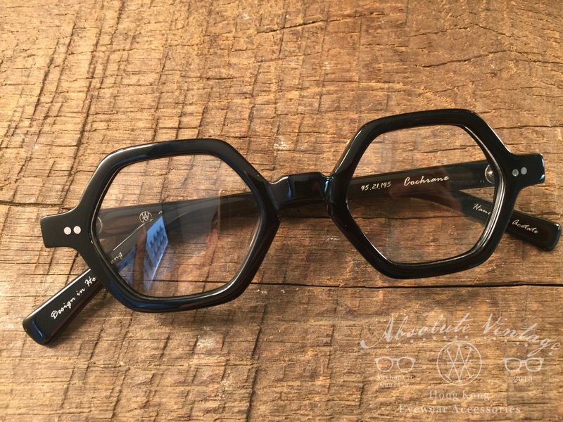 Absolute Vintage - Cochrane Street 阁麟街 六角粗框板材眼镜 - Black 黑色 - 眼镜/眼镜框 - 塑料 