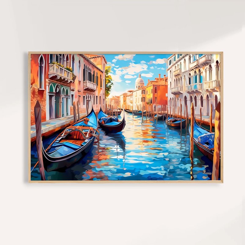 运河晨光 Morning in Venice / 意大利风情城市挂画 画芯 海报 - 海报/装饰画/版画 - 纸 