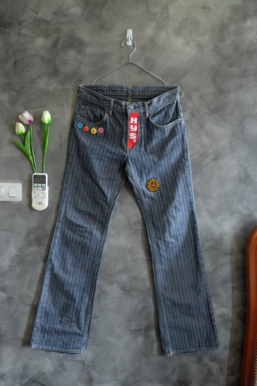 Vintage 90s Hysteric Glamour Kinky  Flared Jeans - 男士长裤 - 棉 