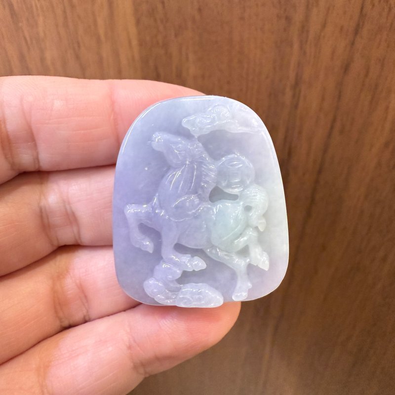 瀚玉珠宝 天然紫罗兰翡翠 紫罗兰马上发财 玉牌 翡翠玉牌 - 其他 - 玉石 