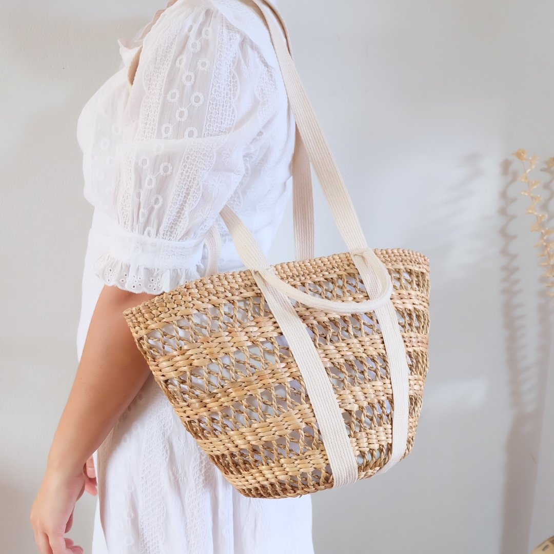 Multi-pattern woven shoulder bag - 其他 - 植物．花 