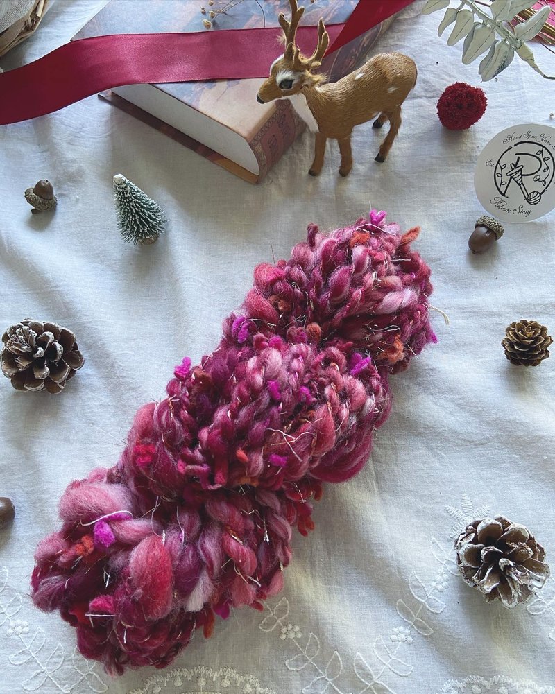 【冬日限定版】红桑梅手捻线 - 编织/刺绣/羊毛毡/裁缝 - 羊毛 红色