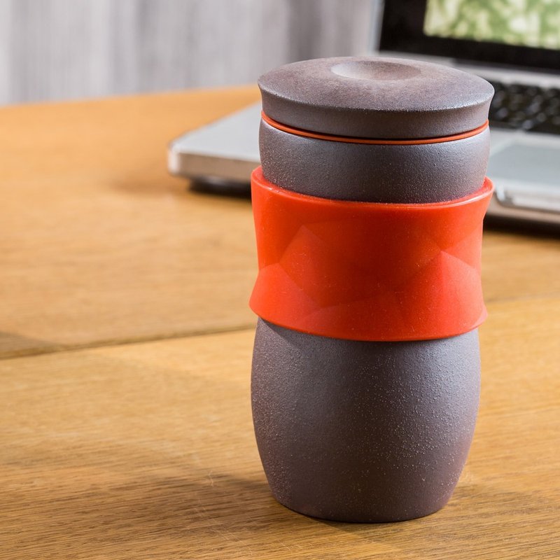 不二堂│小岩矿自在水享杯 (向日红) - 茶具/茶杯 - 其他材质 红色