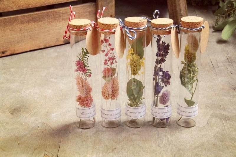 干燥花瓶 干燥花礼 (单一) - 摆饰 - 植物．花 粉红色