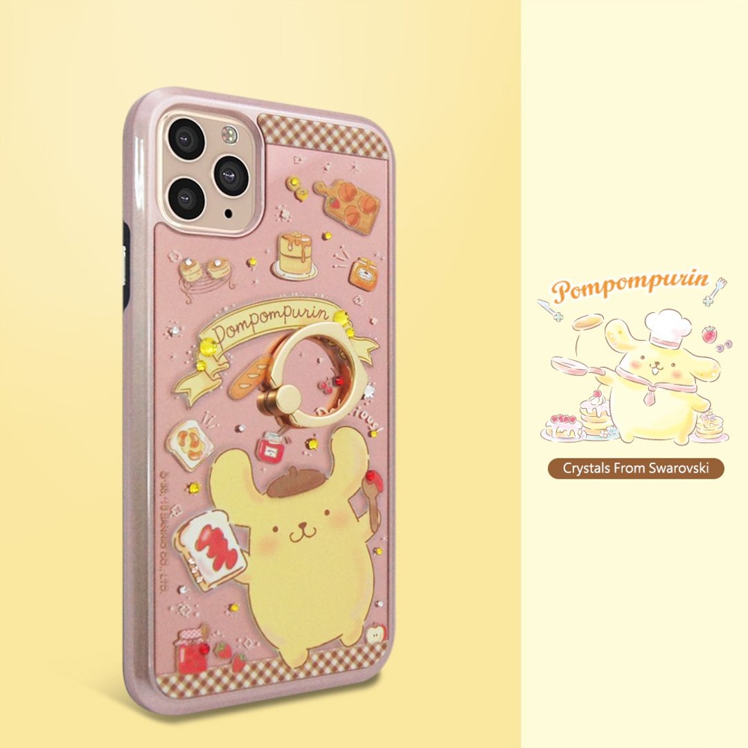 三丽鸥iPhone 11全系列水晶彩钻全包镜面双料手机壳-甜点布丁狗 - 手机壳/手机套 - 其他材质 多色
