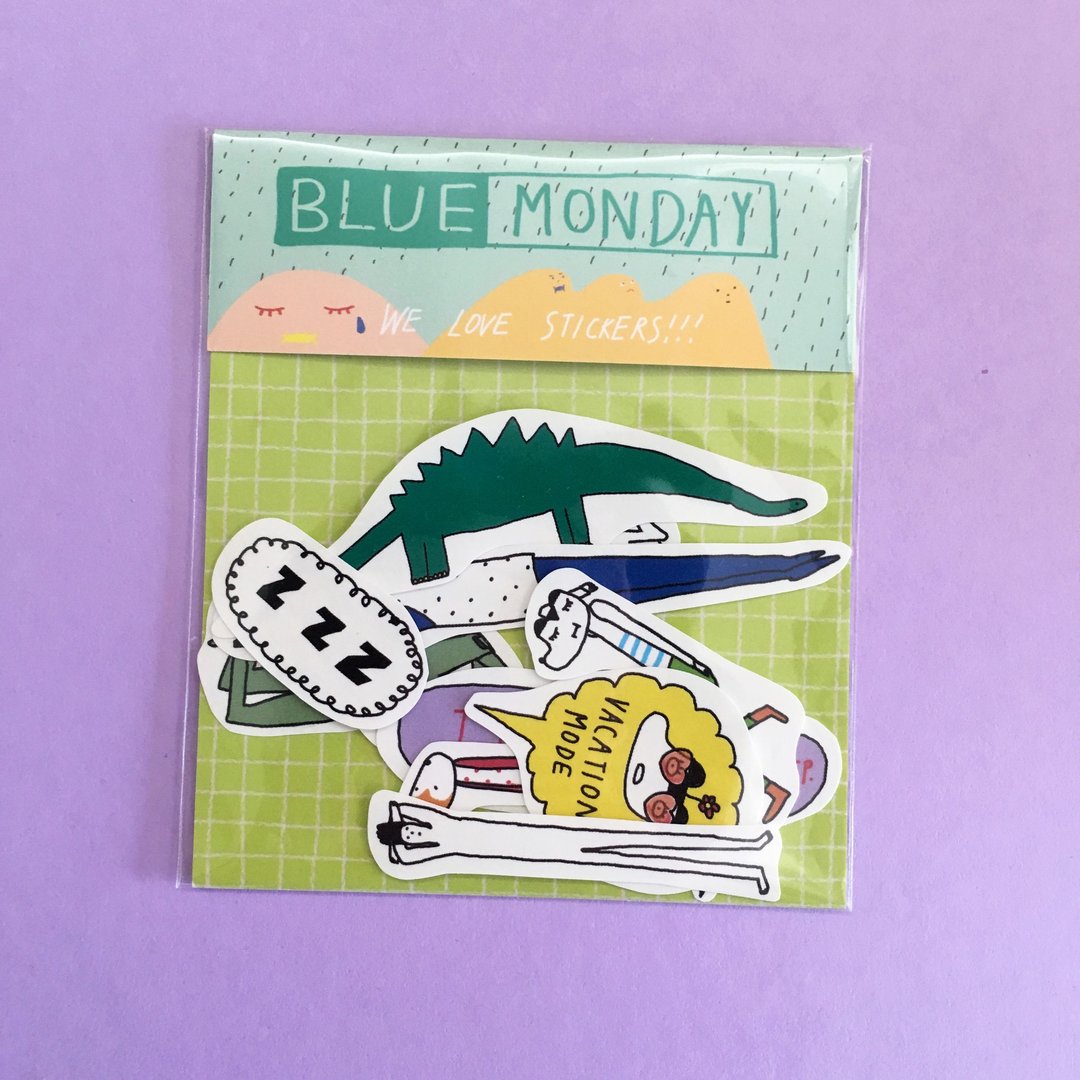 Blue Monday | 贴纸包(11入) - 贴纸 - 纸 