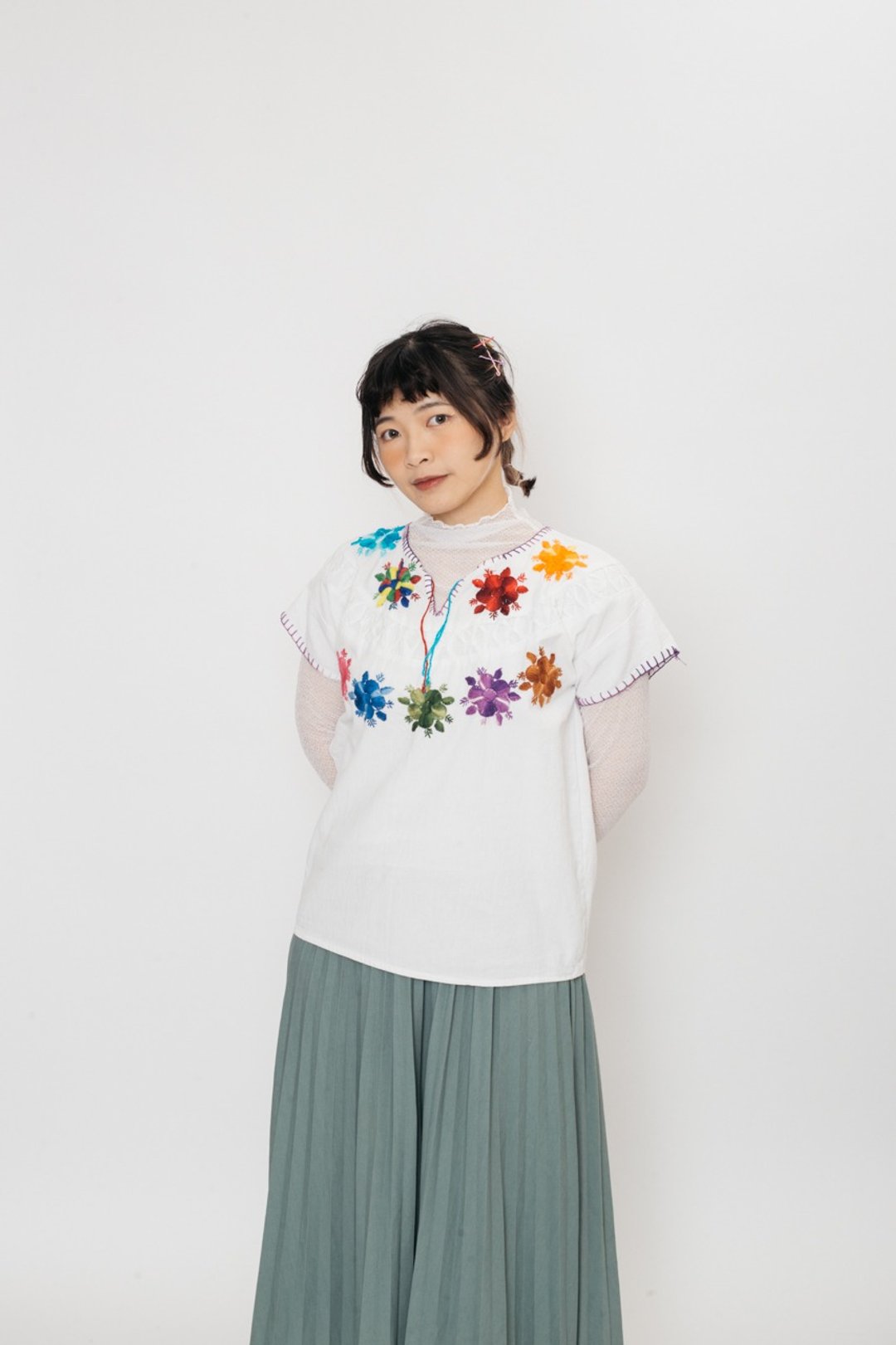民族刺绣上衣.Embroidery Folk Blouse【初恋贩卖所】A1090 - 女装上衣 - 棉 
