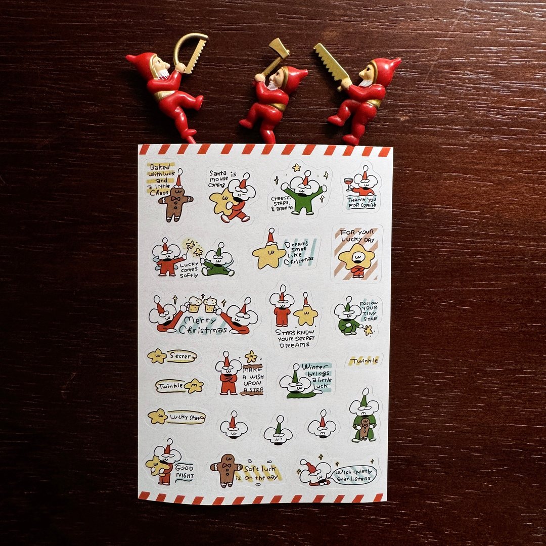 Lucky Christmas//Sticker - 贴纸 - 纸 