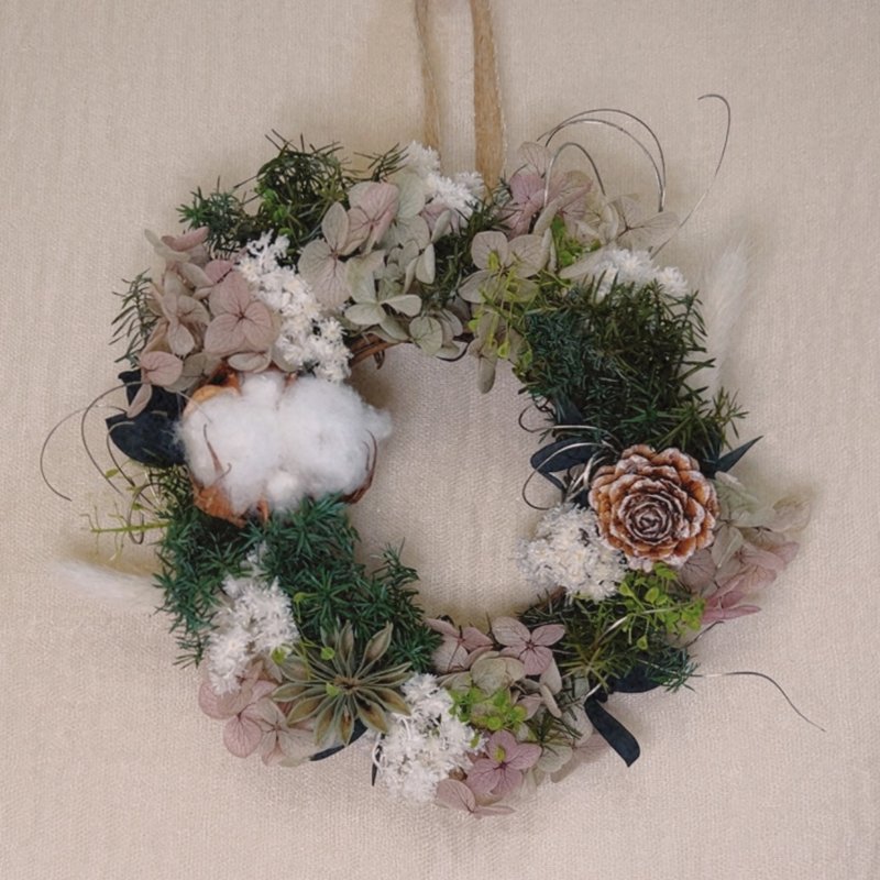 花草系圣诞花圈 - 干燥花/捧花 - 植物．花 