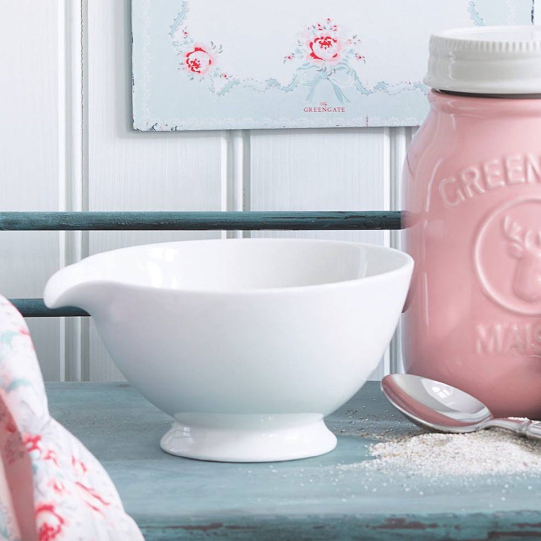 #绝版下杀 丹麦GreenGate Thea 陶瓷碗26x23-L(米白) - 碗 - 瓷 白色