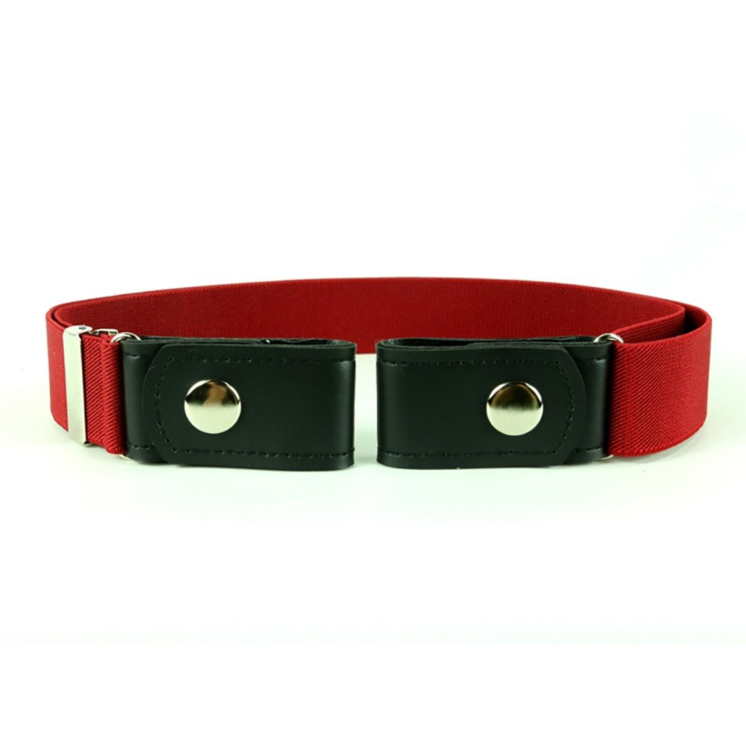 No buckle rubber belt 懒人隐形腰带 皮带【台湾制造】弹力腰带 - 皮带/腰带 - 棉 红色