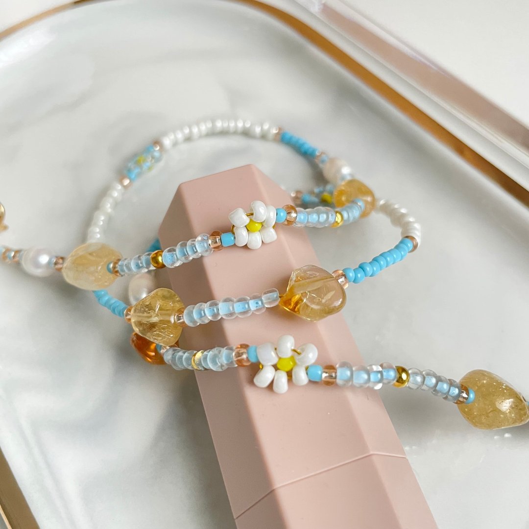 Daisy mask chain - 口罩繩, 口罩鏈, 眼鏡繩 - 面膜/冻膜 - 塑料 蓝色