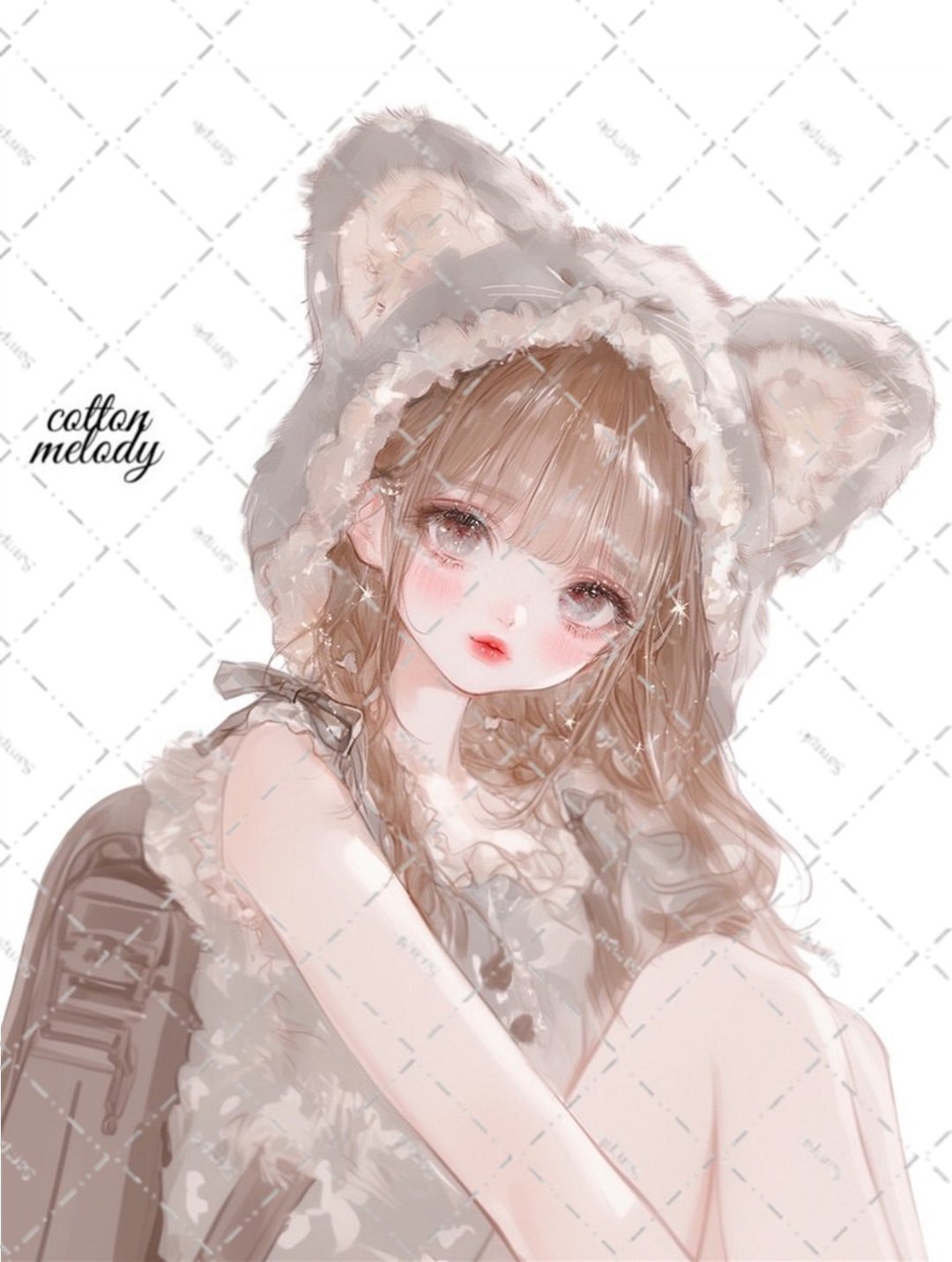 original sticker no.6371 人物贴纸 原创贴纸 人物贴纸 女孩贴纸 原创人物贴纸 - 贴纸 - 纸 