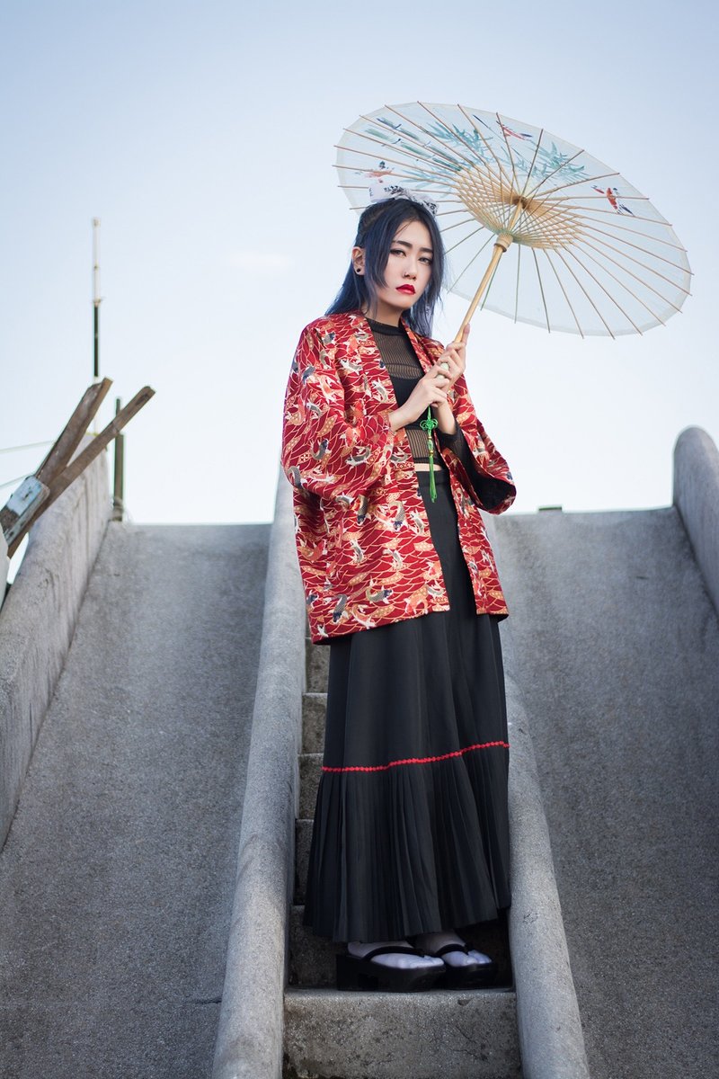 BloodyJoke 自创设计 和风短褂 - 日本平织烫金布 (现货已售完，只限订制） - 女装休闲/机能外套 - 棉．麻 多色