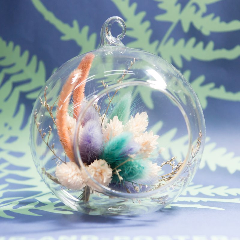 大弹珠干燥花 - 万圣节 - 植栽/盆栽 - 玻璃 紫色