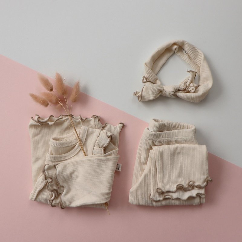 韩国轻盈绉纱9分袖婴儿套装 •Crepe Baby Set• - 童装上衣 - 其他材质 