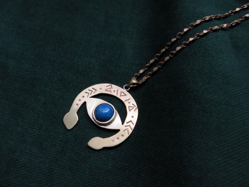 埃及系列之十  清澈之眼 - 项链 - 铜/黄铜 金色