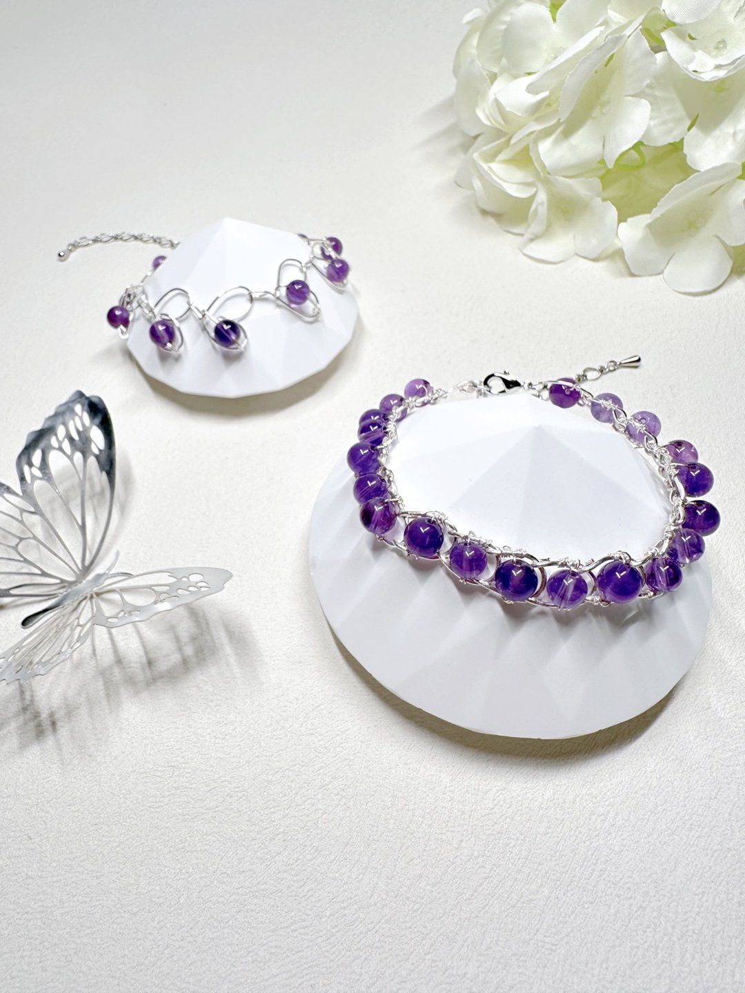 紫水晶 Amethyst 手链 - 手链/手环 - 水晶 