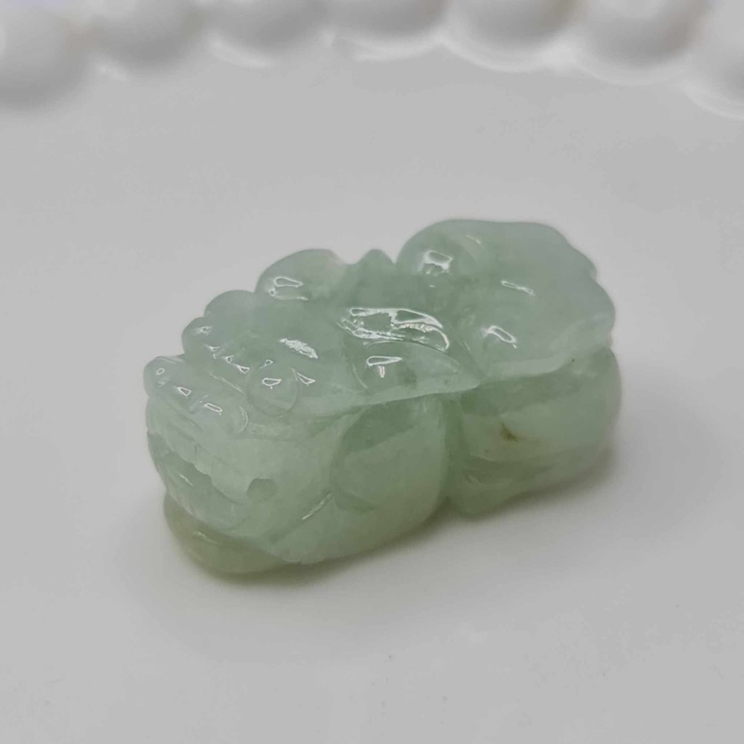 果绿极润招财貔貅吊坠 | 天然缅甸玉A货翡翠 - 项链 - 玉石 