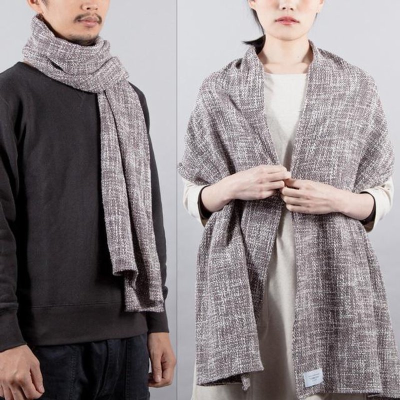 Roughly knit tricolor mix stall, muffler Tcollector - 围巾/披肩 - 其他材质 卡其色