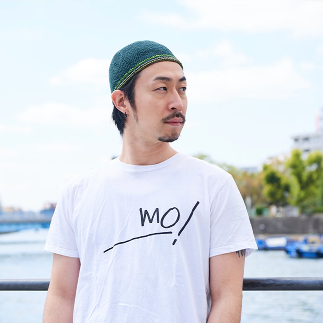 CHARM 双线条 手编纯棉伊斯兰帽 Kufi 圆顶帽 - 帽子 - 棉 蓝色